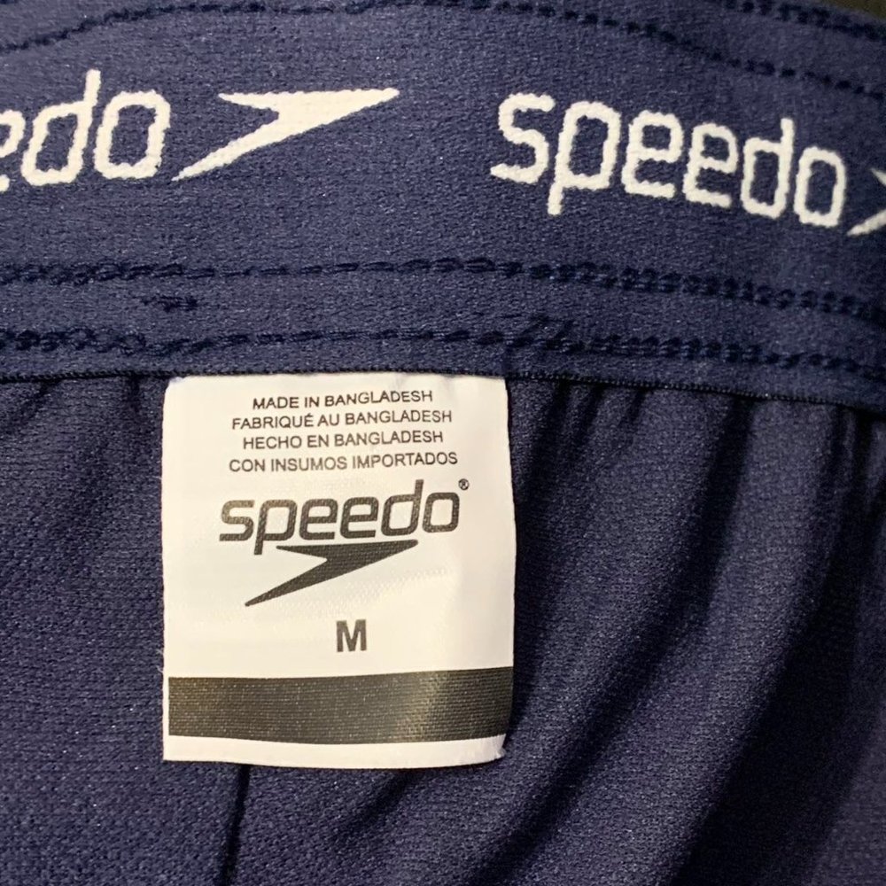 Speedo Men's 16" Solid Swim Trunks Peacoat M - Picture 6 of 7